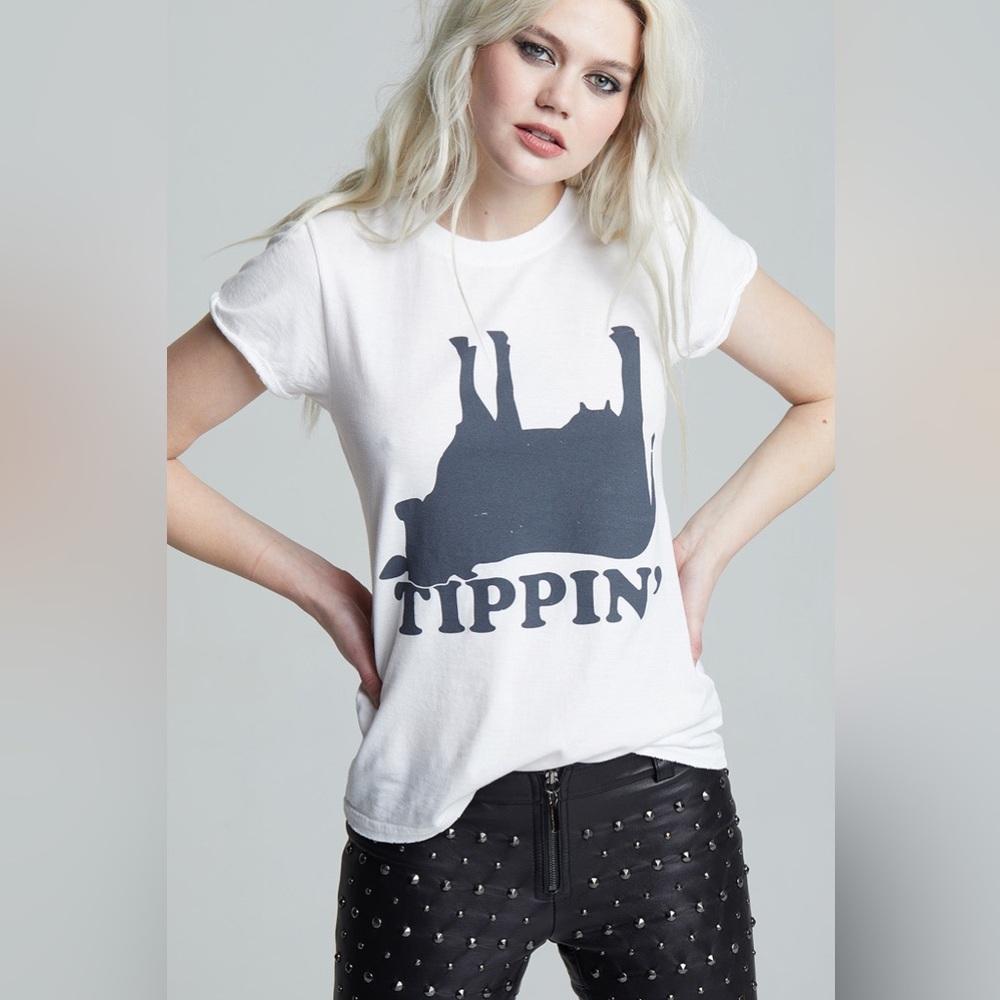TEEGRAMS COW TIPPIN' TEE recycled karma Nwot (see comments